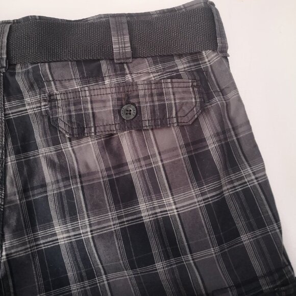 NWT Lee Men's Size 38 Waist Grey & Black 100% Cotton Plaid Shorts - Picture 6 of 11